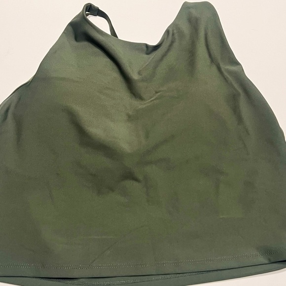 CALVIN KLEIN PERFORMANCE Low-Impact High-Neck Crop Top swimsuit green thyme XXL - Picture 8 of 11